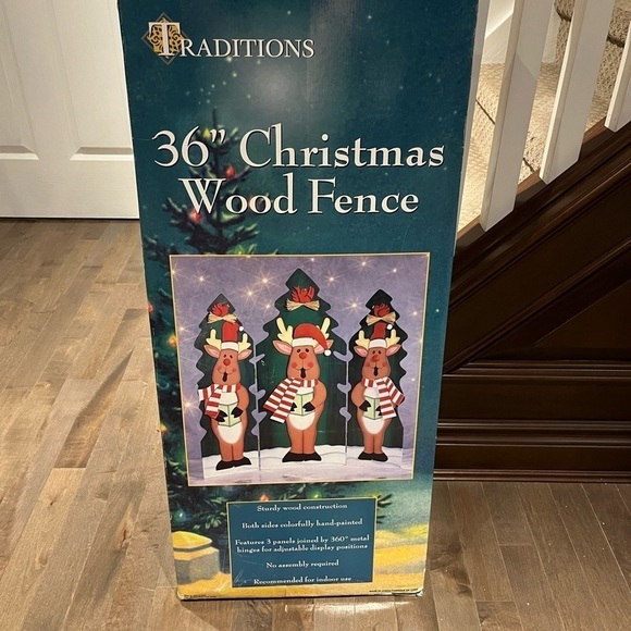 Wood reindeer  character holiday decor Christmas theme - Picture 2 of 3